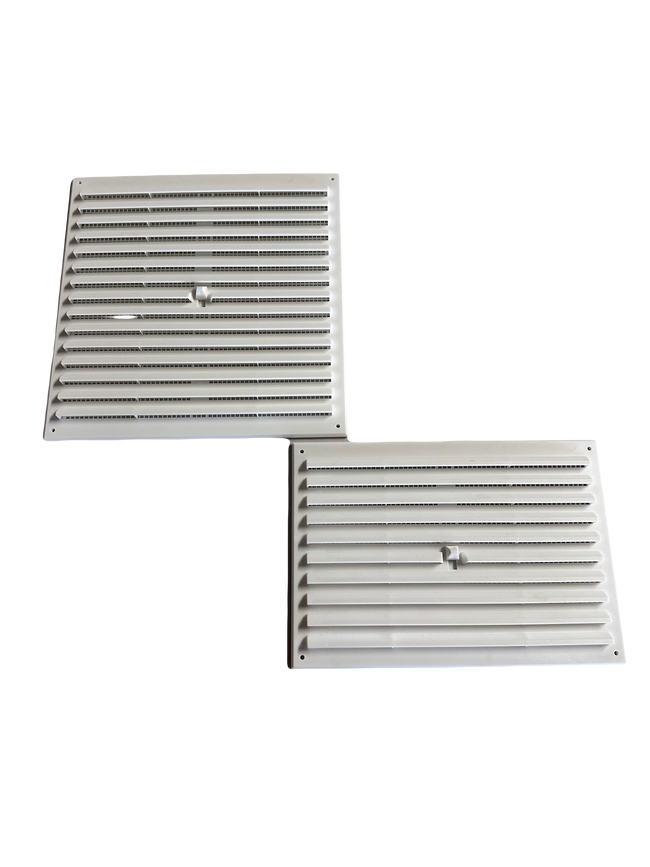 9” x 6” White Hit & Miss Air Vent with F/Screen