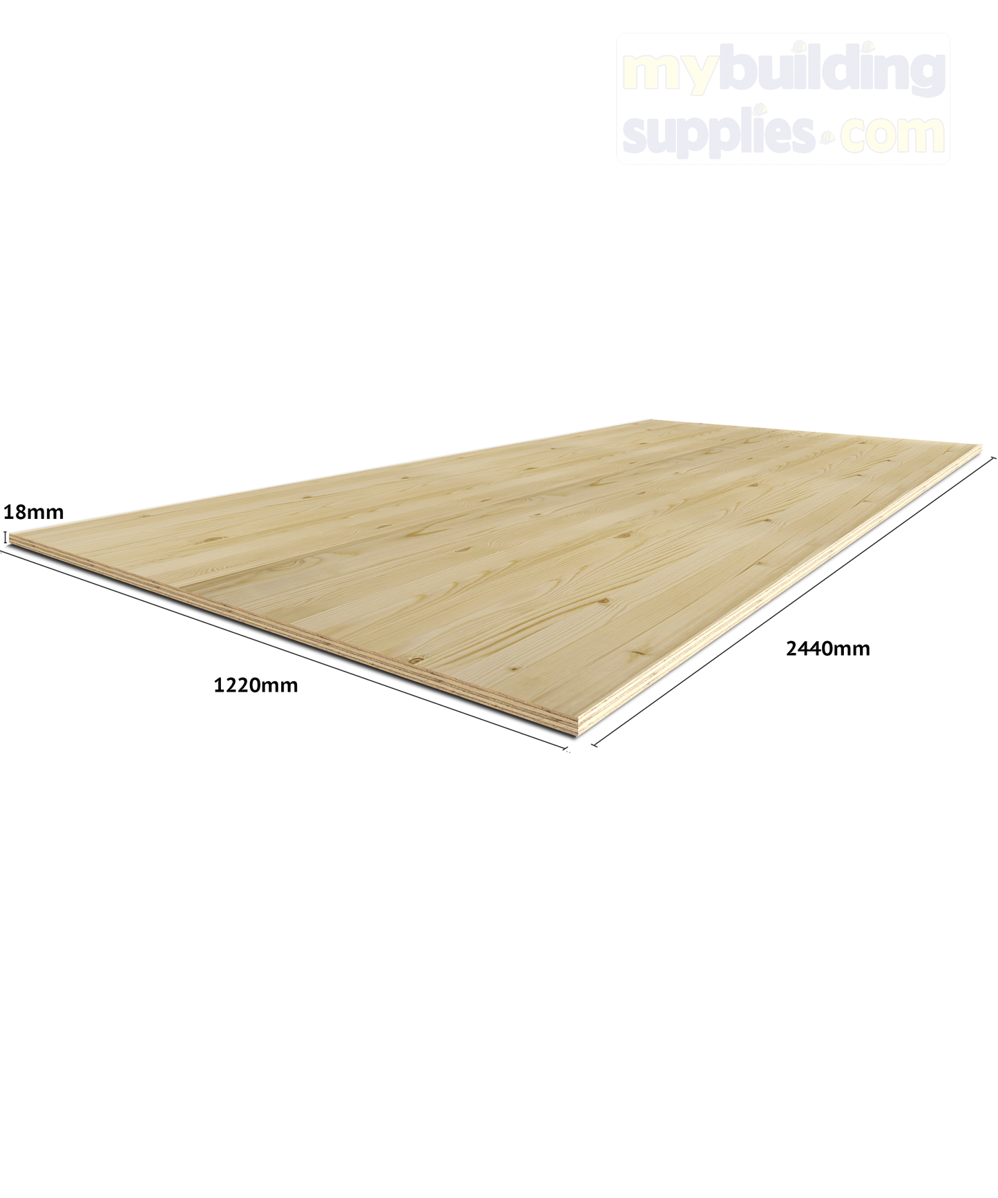 18mm Softwood Shuttering Plywood 1220mm x 2440mm