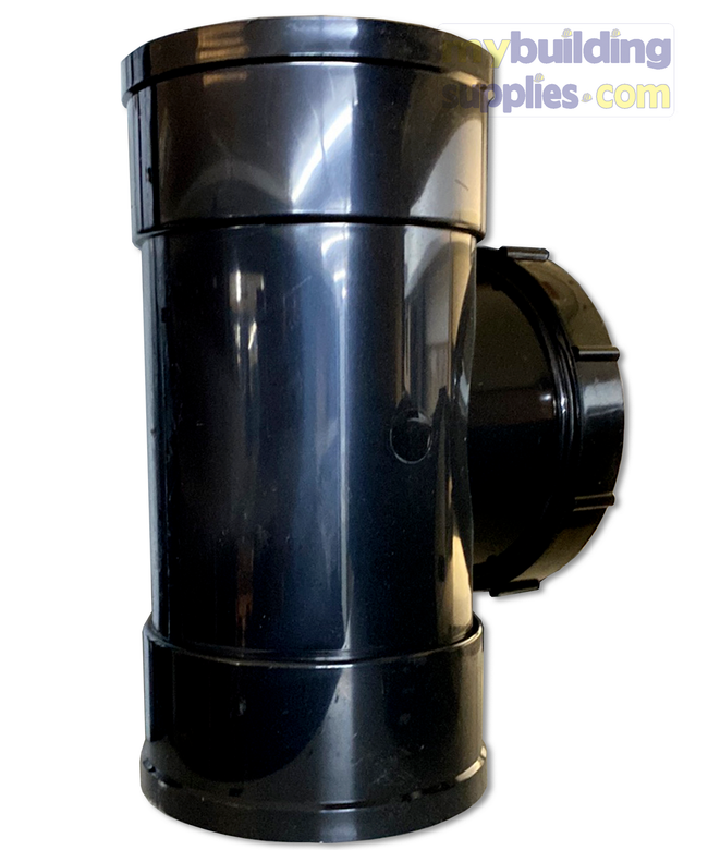 110mm - Single Socket Access Pipe (Black)