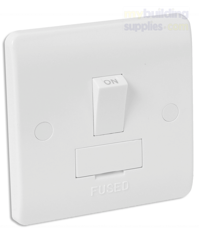 13 Amp Fused Unit Switch White