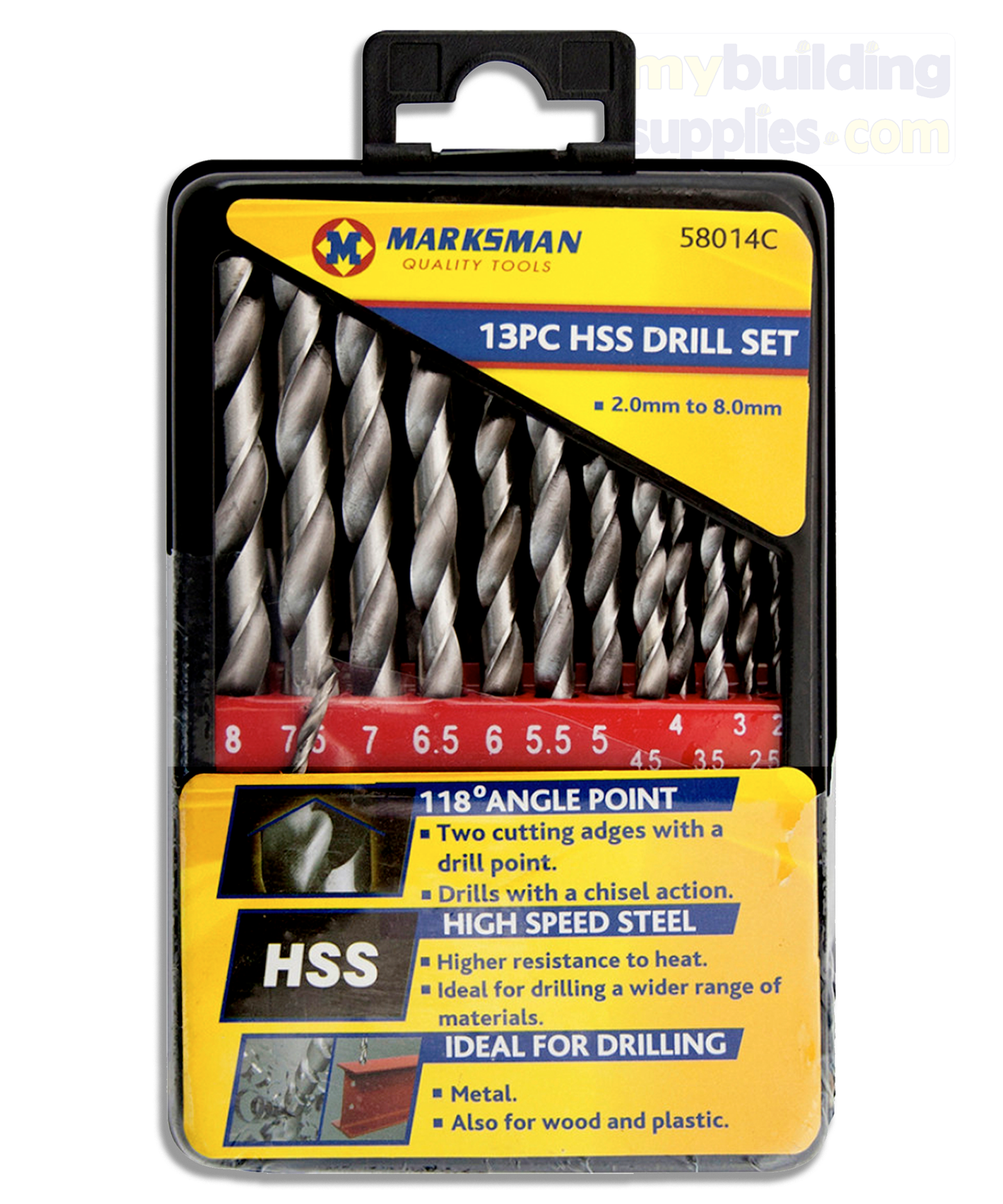 13Piece HSS Drill set 2-8mm