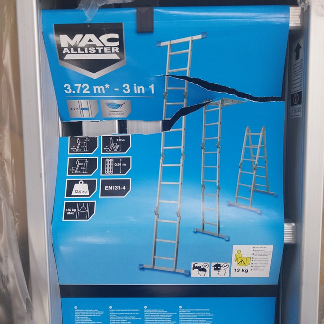 Mac Allister 3.72m 3in1 Folding Ladder