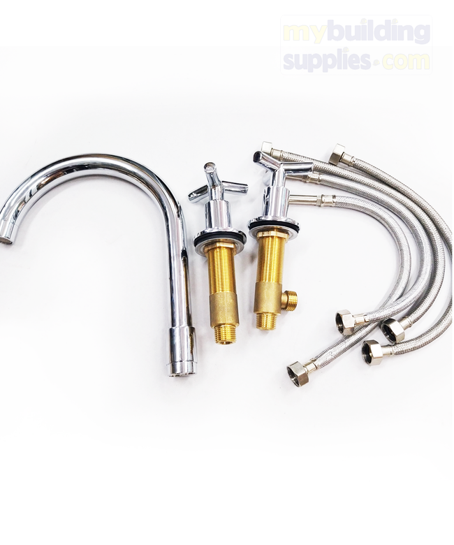 3-Hole Dual Lever Mixer Taps