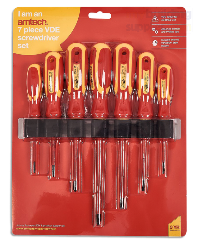 7pc VDE Screwdriver Set Amtech