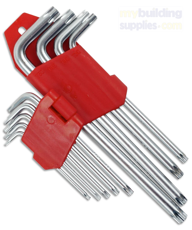 9pc Extra Long Offset Torx Key Set