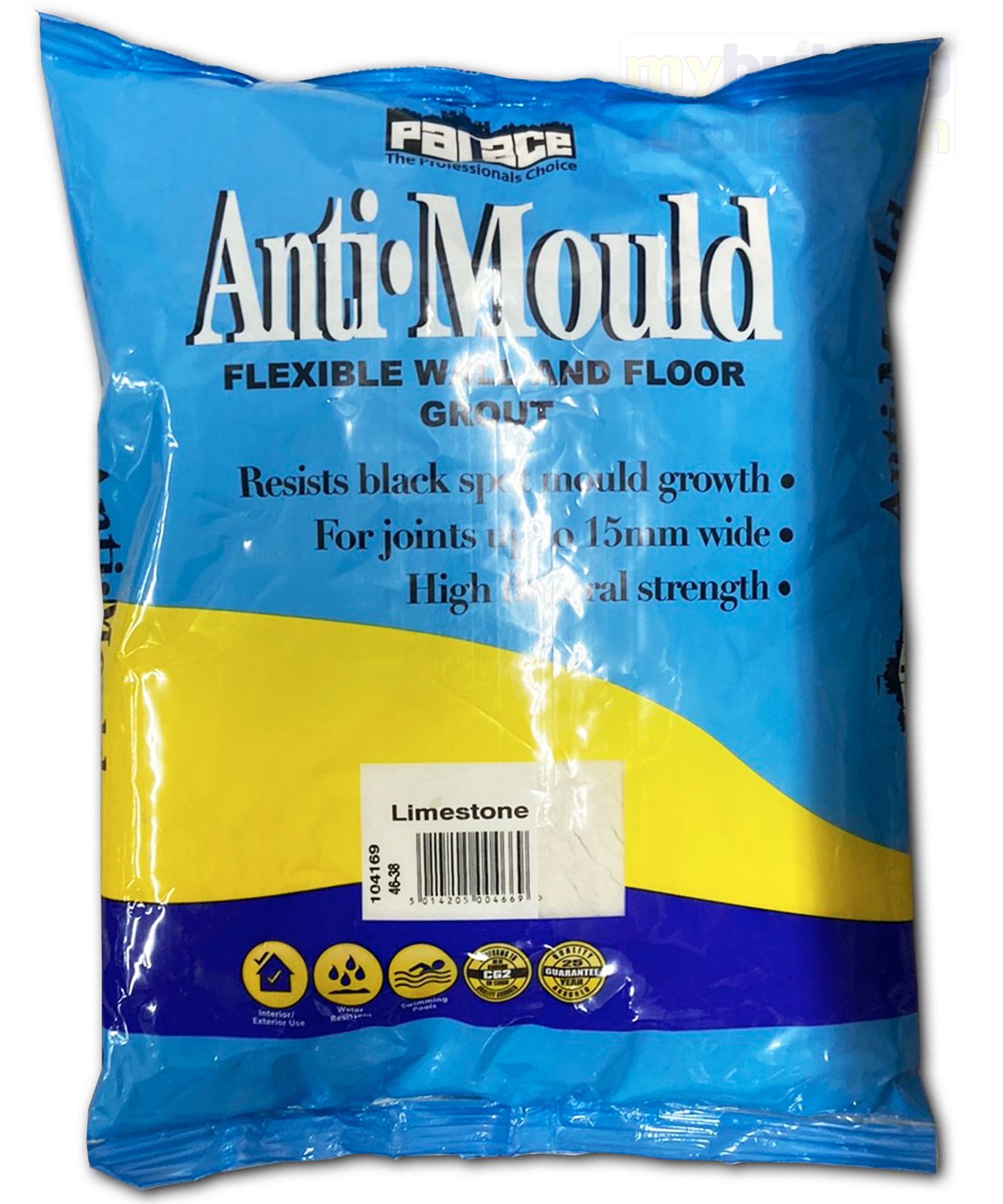 Palace Anti-Mould Flexible Wall and Floor Grout, 3kg - Available in 10 Colours