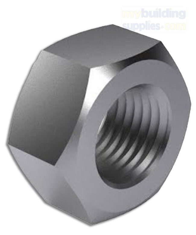 BZP Hex Full Nut M10 - QTY 100