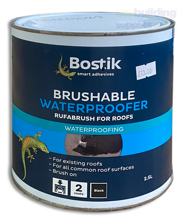 Bostik Brushable Waterproofer 2.5L Black