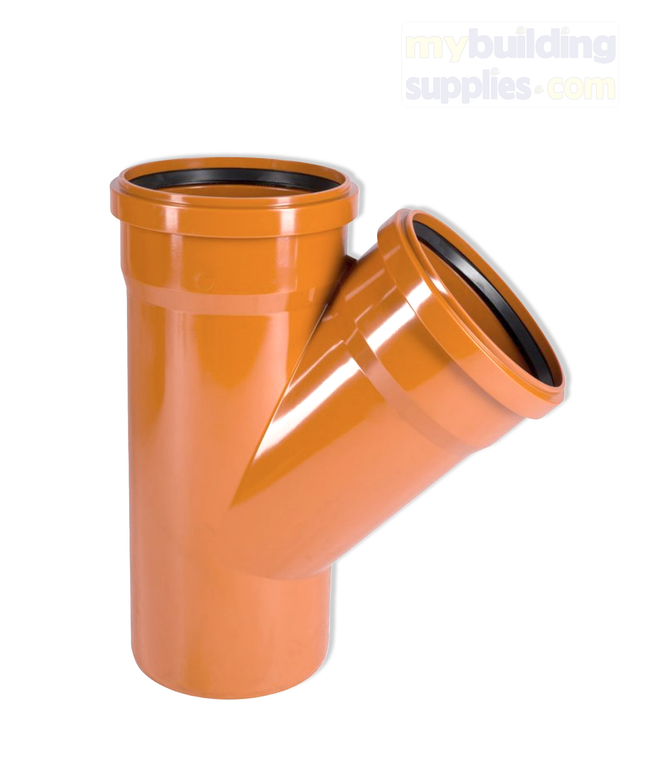 Double Socket Underground Drainage Junction 110mm 45°