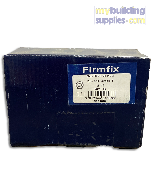 FirmFix BZB Hex Full Nut M16 grade 8 - QTY 50