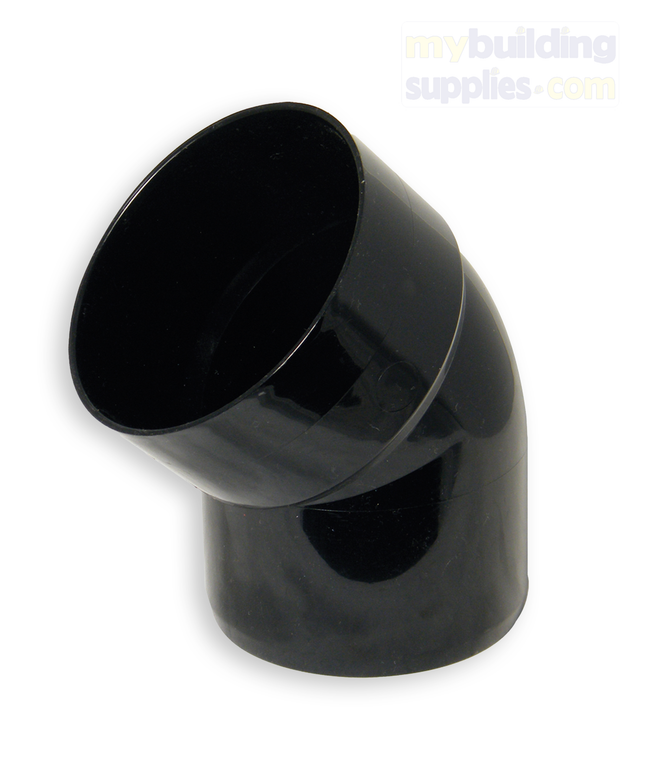 Floplast 110mm/4 inch Ring Seal Soil System - 135° Offset Bend Single Socket - Black