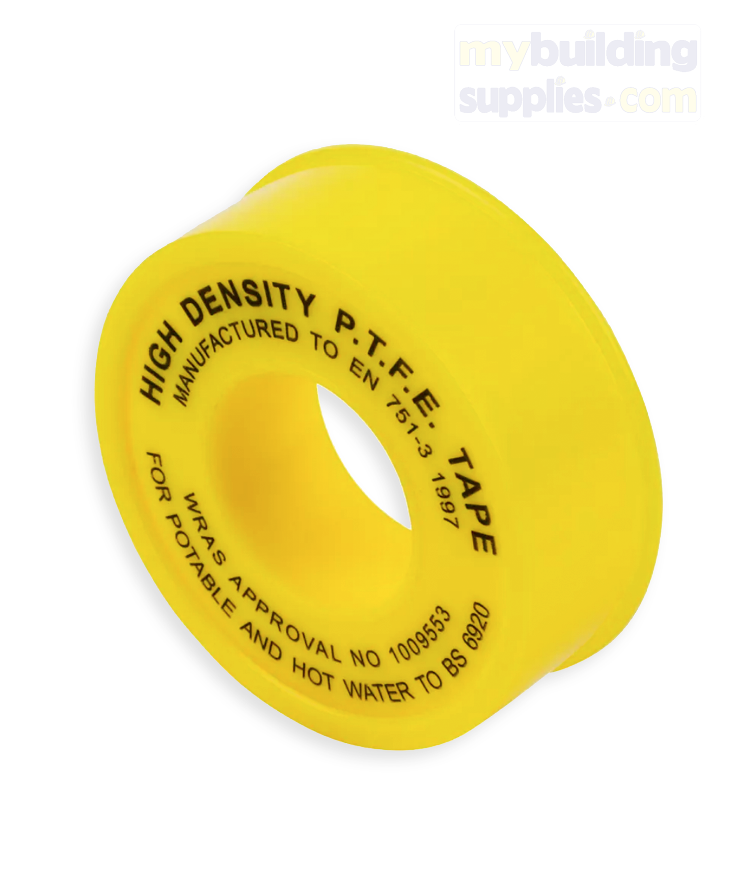 High Density PTFE Yellow Tape for Gas 5m x 12mm