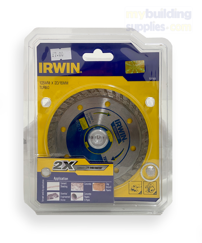 Irwin Diamond Blade - 105mm x 20/16mm