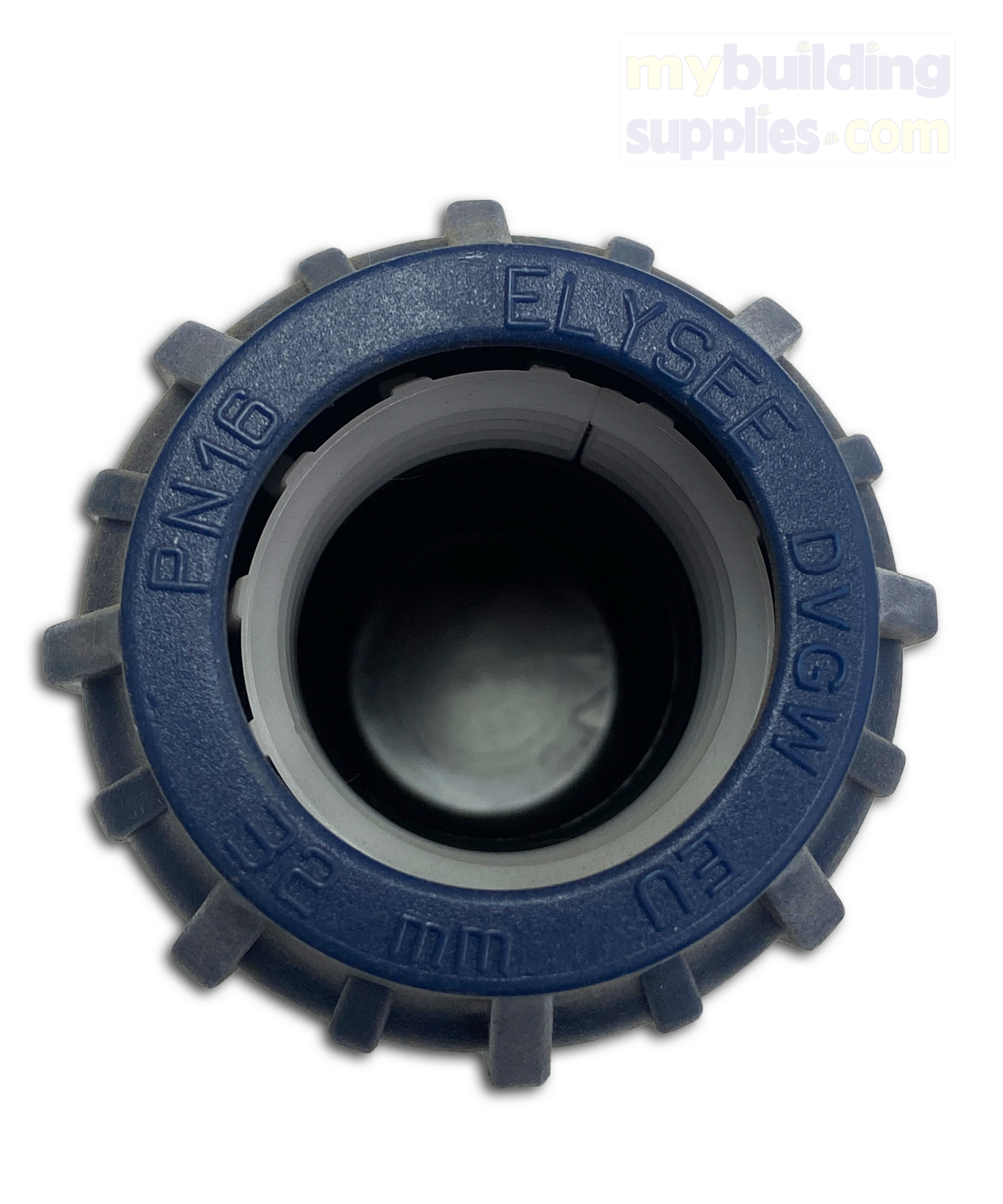 MDPE Stop End Blue 32mm