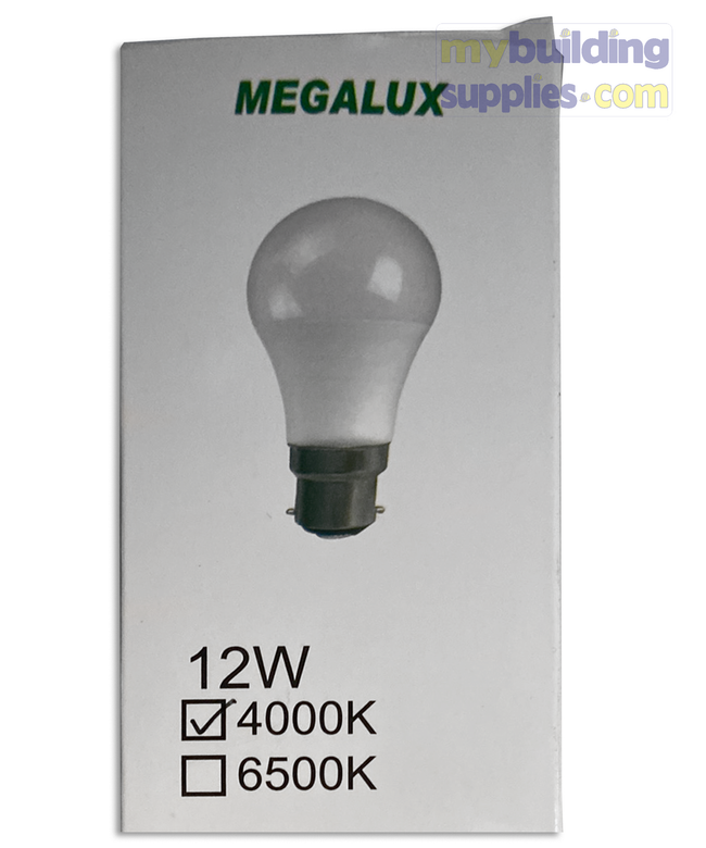 Megalux 12w Lightbulb Bayonet