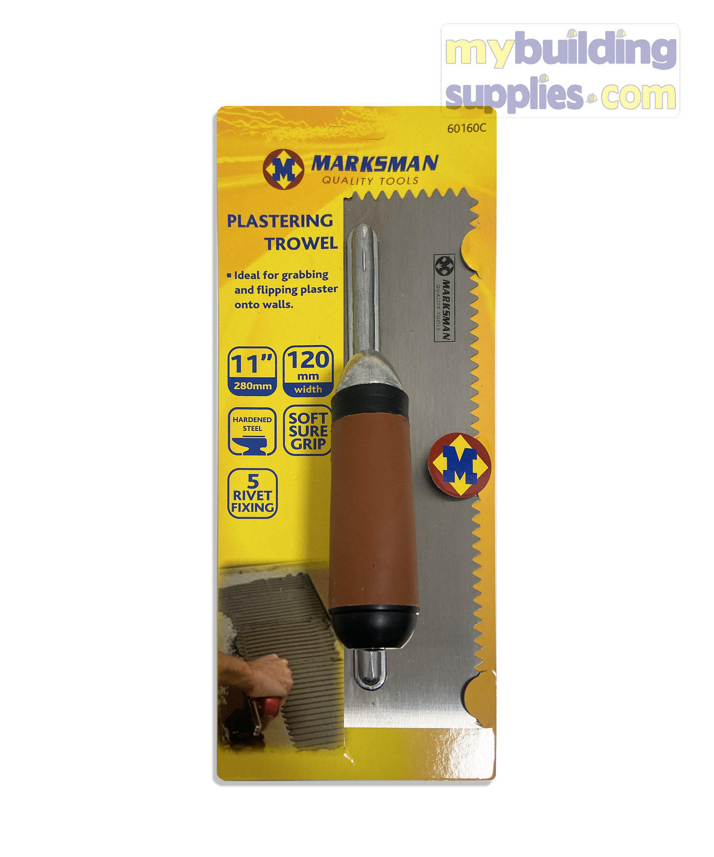 Plastering Trowel 11" Rubber Handle