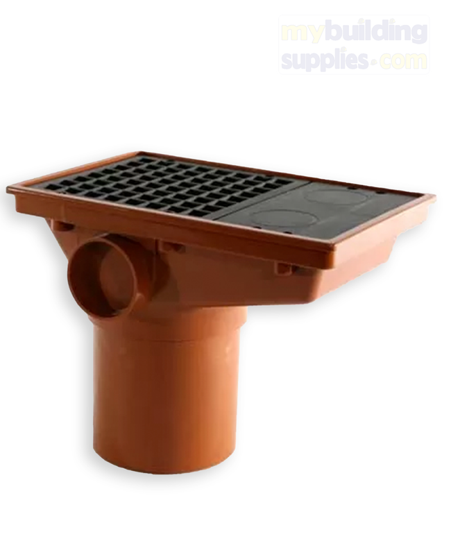 Rectangular Hopper Spigot End Underground Drainage 110mm