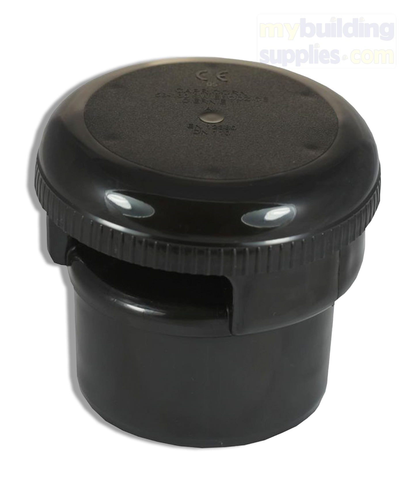 Soil Solvent Weld 110mm Air Admittance Valve Internal (Black)