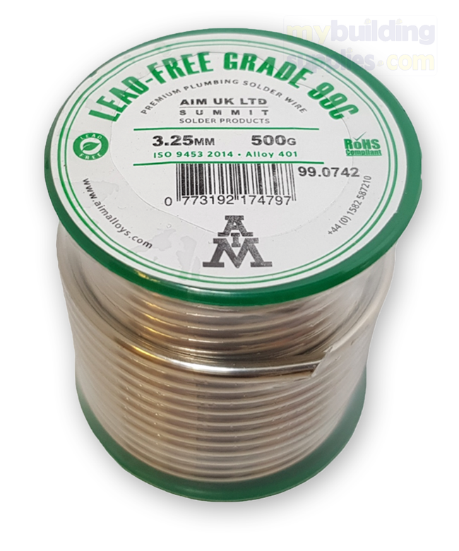 Lead Free Solder Wire Grade 99C 3.25mm, 500g