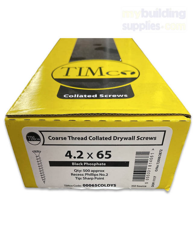 Timco Coarse Thread Collated Drywall Screws - QTY 500