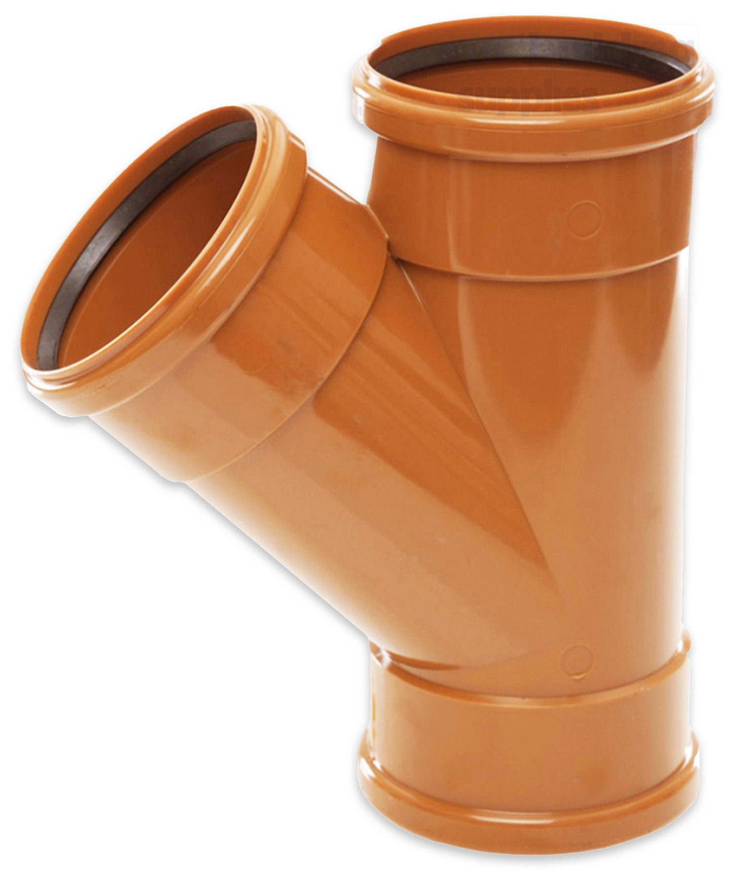 Triple Socket Underground Drainage Junction 110mm 45° 3m