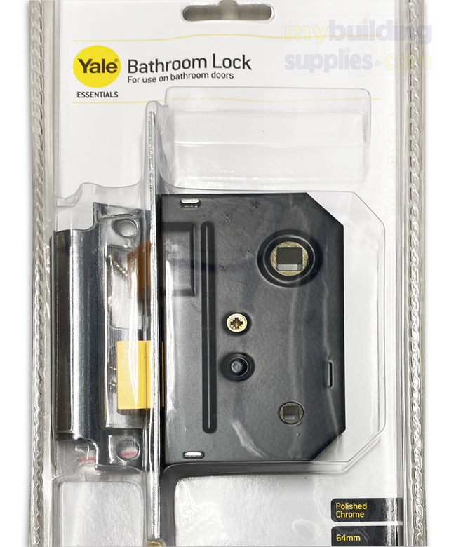 Yale Essentials Bathroom Lock in Chrome