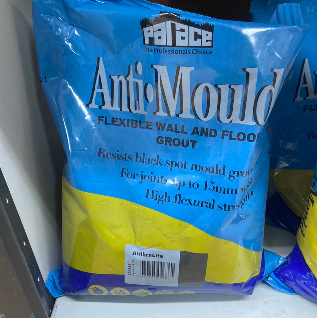 Palace Anti-Mould Flexible Wall and Floor Grout, 3kg - Available in 10 Colours