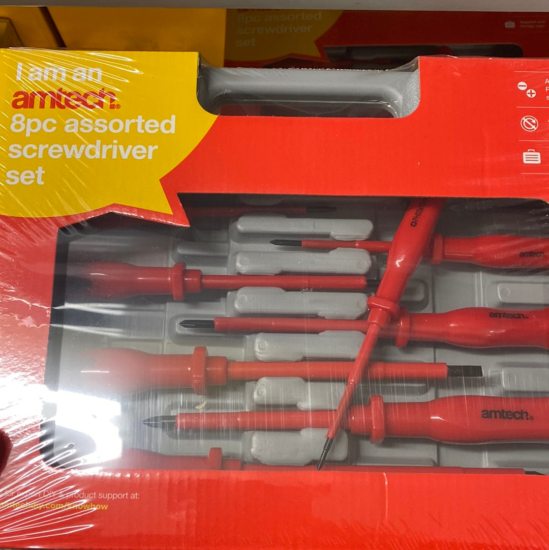 8pc Assorted Screwdriver Set Amtech