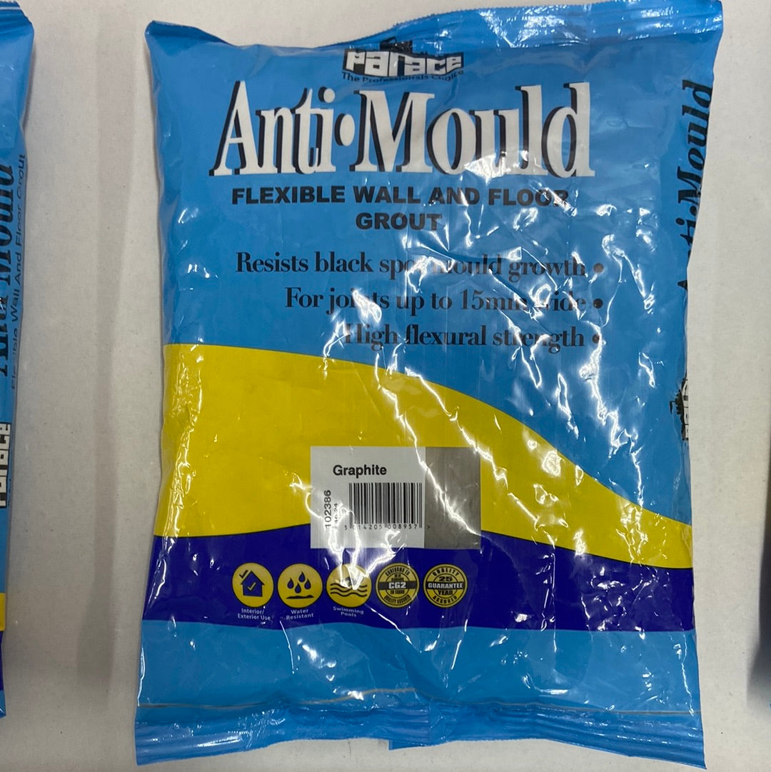 Palace Anti-Mould Flexible Wall and Floor Grout, 3kg - Available in 10 Colours