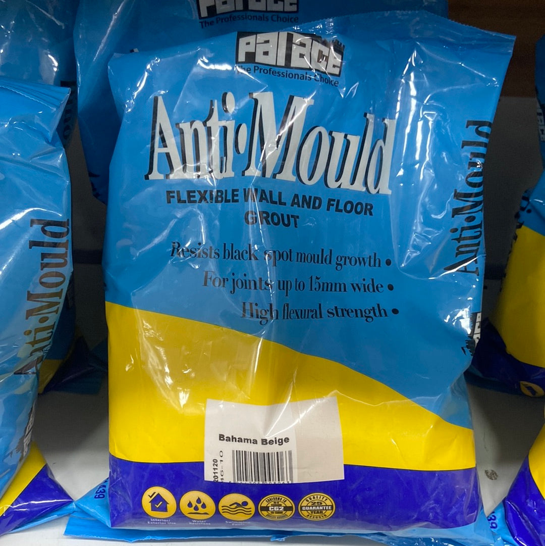 Palace Anti-Mould Flexible Wall and Floor Grout, 3kg - Available in 10 Colours